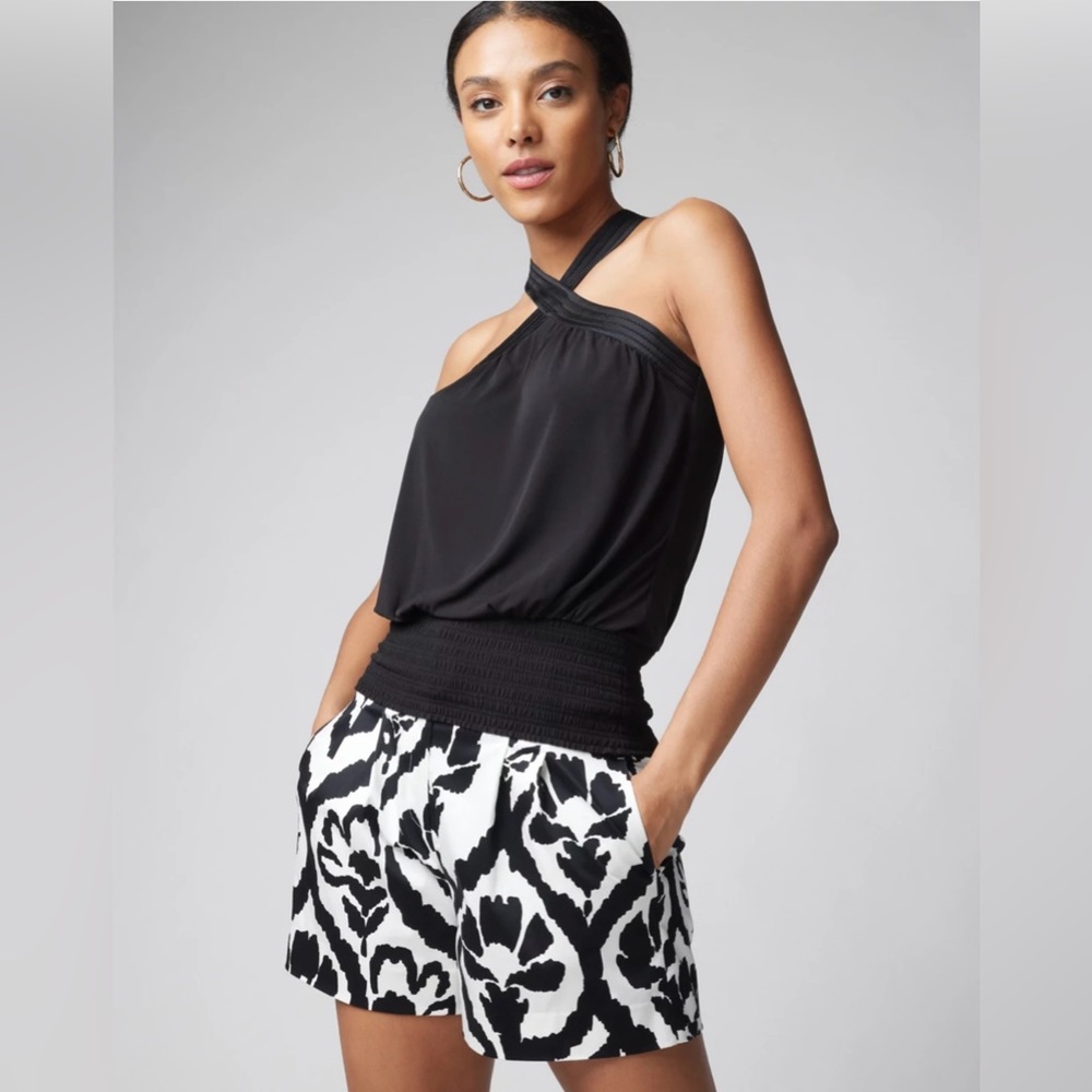White House Black Market Cross-Front Matte Jersey Halter (women’s XL) (NWT)